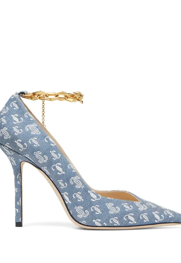 Jimmy Choo pumps med logotyp - Blå