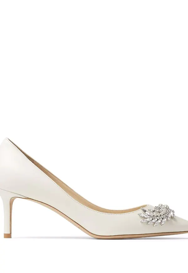 Jimmy Choo Romy 60 pumps med strass - Vit