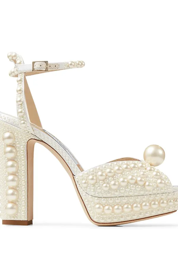 Jimmy Choo Sacaria platåsandaler - Vit