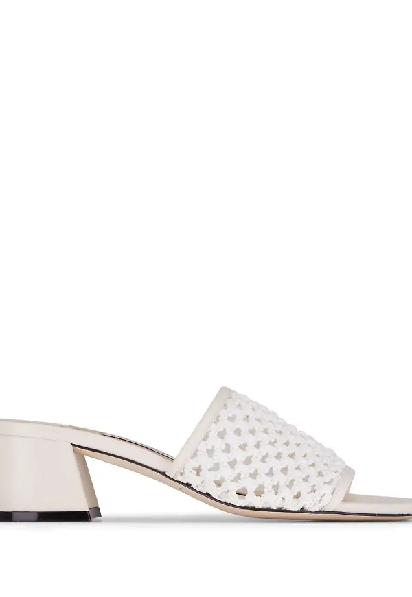 Jimmy Choo sandaler med virkad rem - Vit