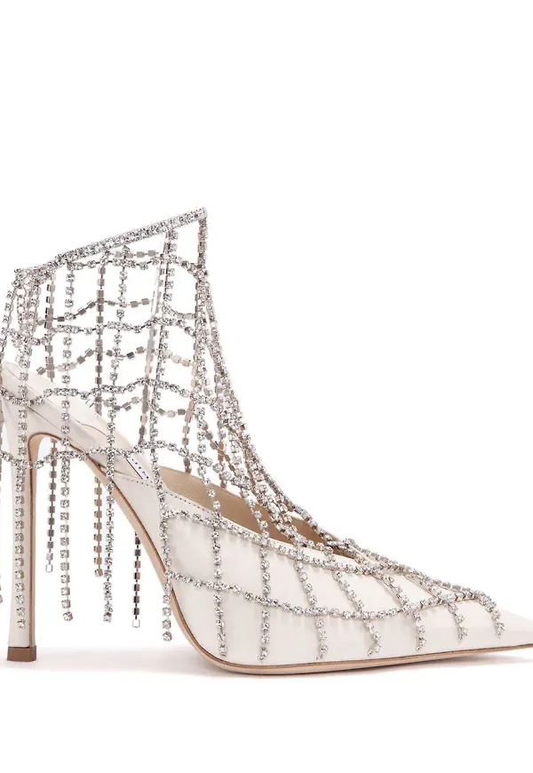 Jimmy Choo Scotty pumps med strass - Vit