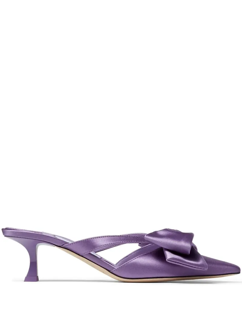 Jimmy Choo slip-ons med rosett - Lila