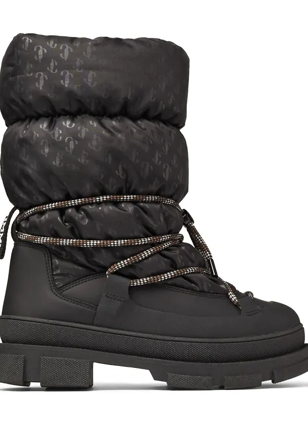 Jimmy Choo snöstövlar med monogram - Svart