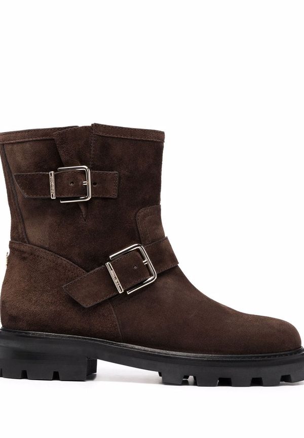 Jimmy Choo stövletter med spänne - Brun
