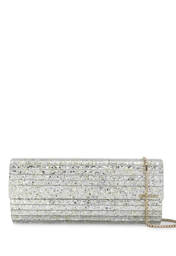 Jimmy Choo Sweetie glittrig kuvertväska - Metallic