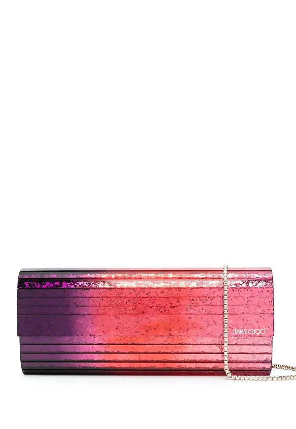 Jimmy Choo Sweetie glittrig kuvertväska - Röd