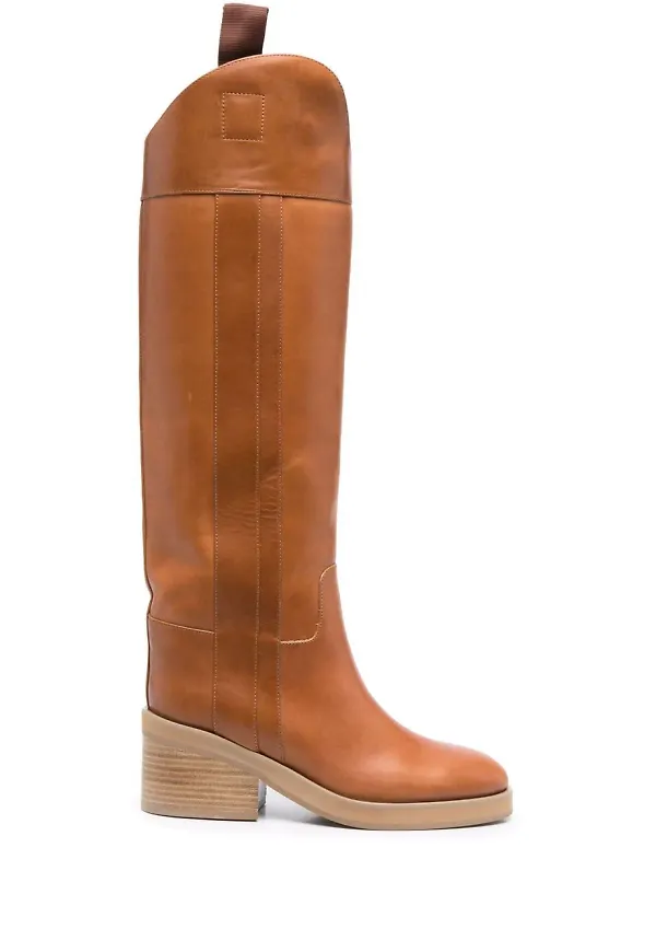 Jimmy Choo Tonya knähöga stövlar - Brun