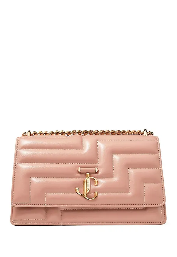 Jimmy Choo Varenne quiltad axelväska - Rosa