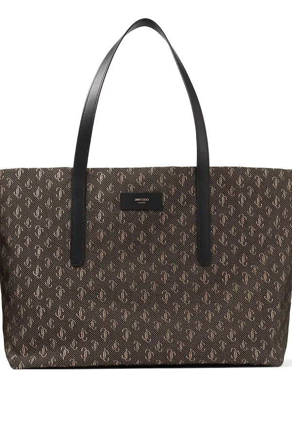 Jimmy Choo Wilmer totebag med monogram - Svart