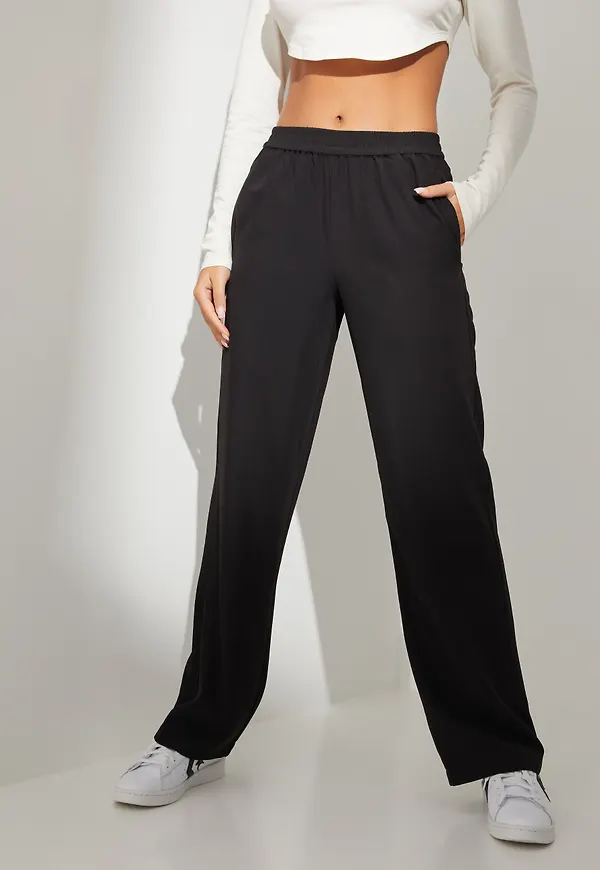 JJXX - Byxor - Black - Jxpoppy Regular Hw Pant Noos - Byxor & Shorts - Pants