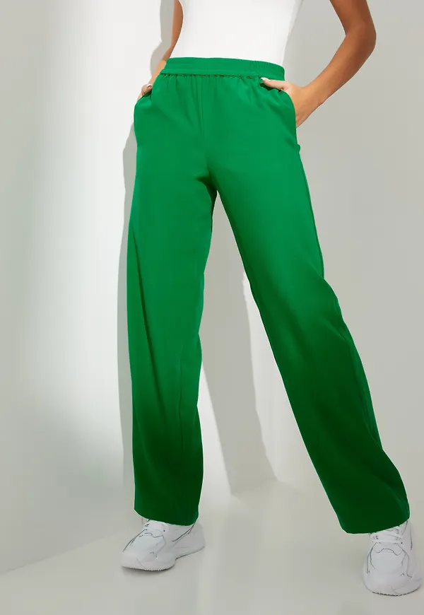 JJXX - Byxor - Jolly Green - Jxpoppy Reg Hw Pant Pnt Noos - Byxor & Shorts - Pants