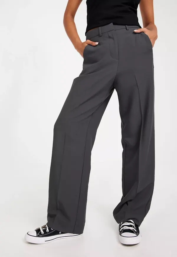 JJXX - Kostymbyxor - Asphalt - Jxmary Hw Pant Pnt Noos - Byxor - suit Trousers