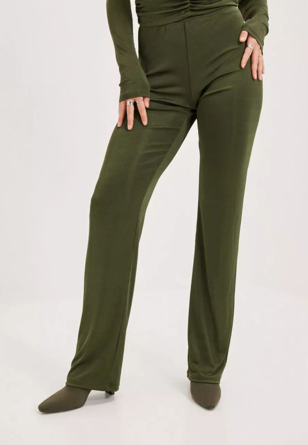 JJXX - Utsvängda byxor - Black Forest - Jxina Hw Stretch Pants - Byxor