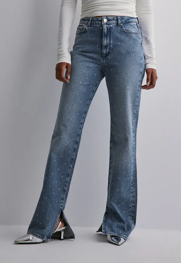 JJXX - Blå - Jxciara Slim Long Rhs Slit Hw Jeans