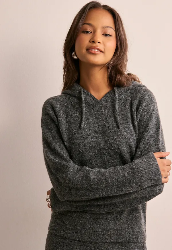 JJXX - Grå - Jxevi Hoodie Knit Sn