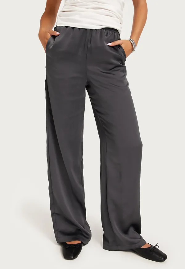 JJXX - Grå - Jxkira Regular Satin Pant Noos