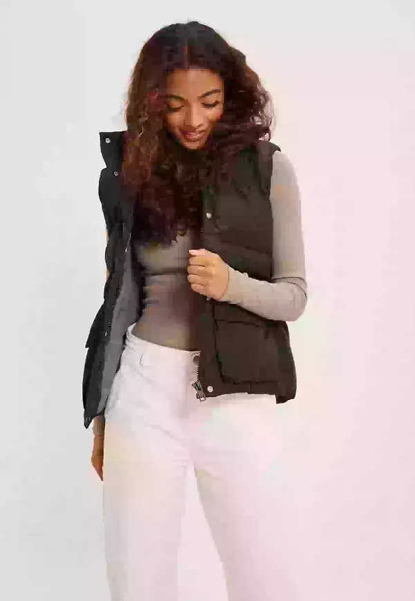 JJXX Jxcarla Note Puffer Vest Sn Dunvästar Black