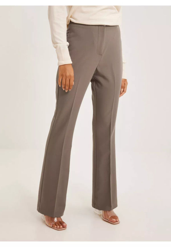 JJXX Jxkatie Slim Flared Hw Pant Noos Utsvängda byxor Brindle