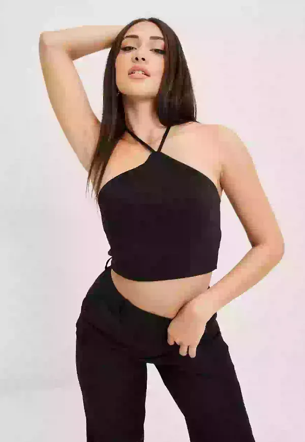 JJXX Jxmynthe Sl Halterneck Top Halternecktoppar Black