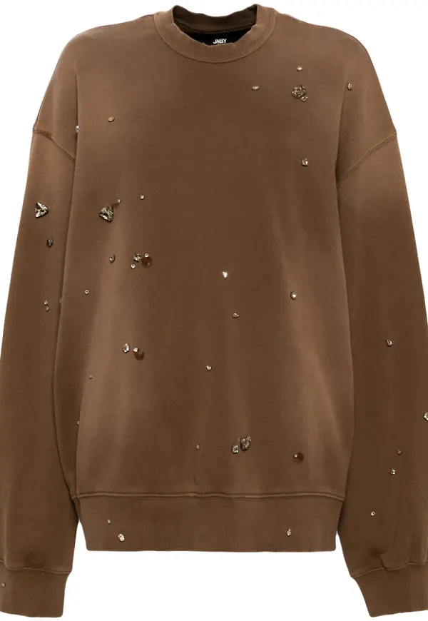 JNBY tröja med strass - Brun