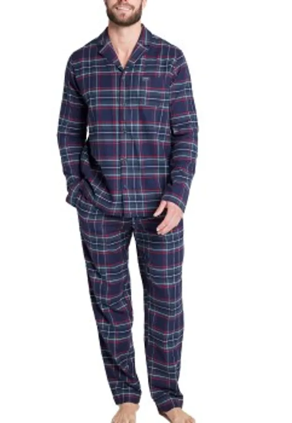 Jockey Cotton Flannel Pyjama Navy bomull XX-Large Herr