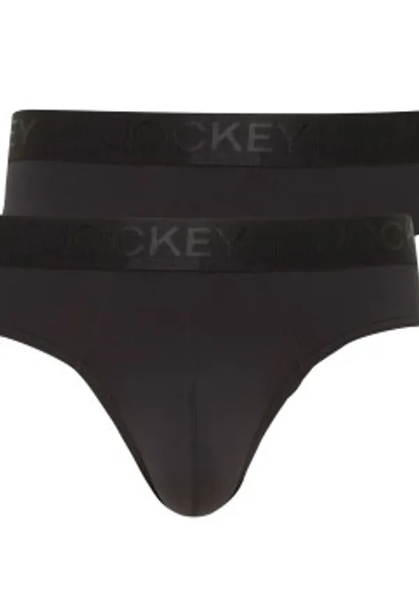 Jockey Kalsonger 2P Microfiber Air Brief Svart polyamid Large Herr