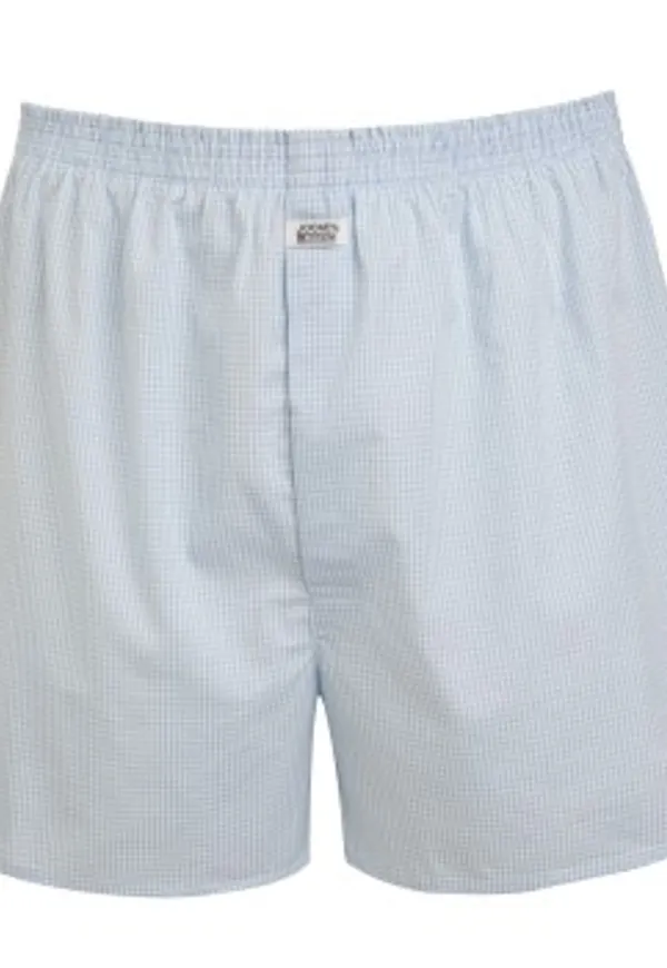 Jockey Kalsonger Woven Poplin Boxer Shorts Vit rutig bomull Small Herr