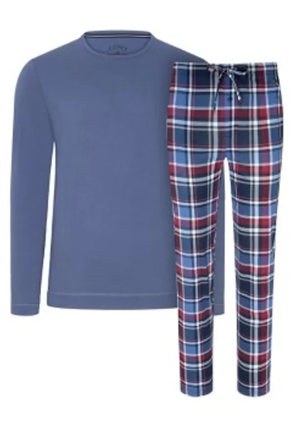 Jockey Night And Day Long Pyjama Marin/Röd Large Herr