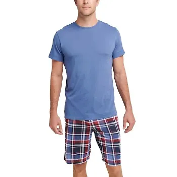 Jockey Night And Day Pyjama Short Sleeve Marin/Röd Large Herr
