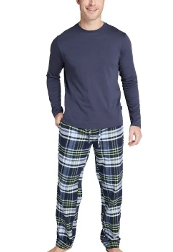 Jockey Pants Flannel Blå/Ljusblå bomull XX-Large Herr