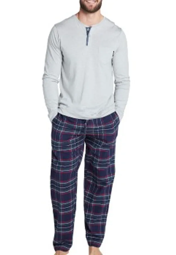 Jockey Pants Flannel Marin Rutig bomull XX-Large Herr