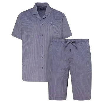 Jockey Short Pyjama Woven 3XL-6XL Marin bomull 6XL Herr