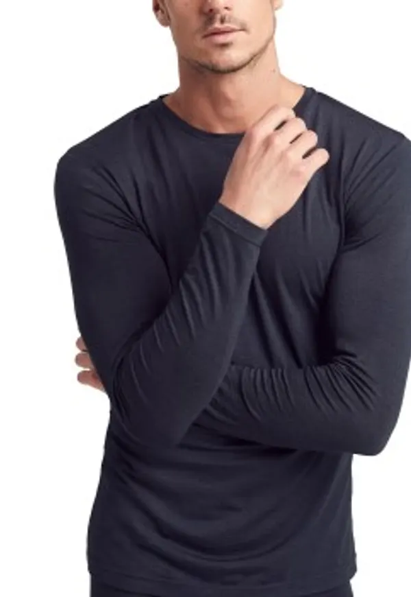Jockey Wool Longsleeve Shirt Svart merinoull XX-Large Herr