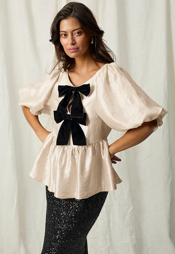 Joelle - Blus Henley - Guld