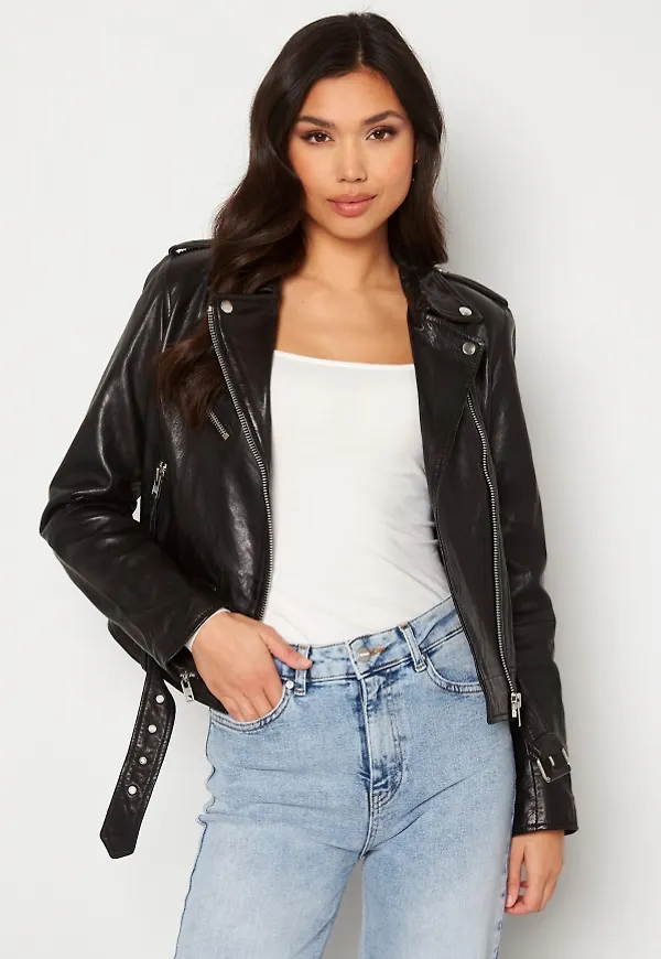 JOFAMA Rachel Leather Biker 00 Black 38