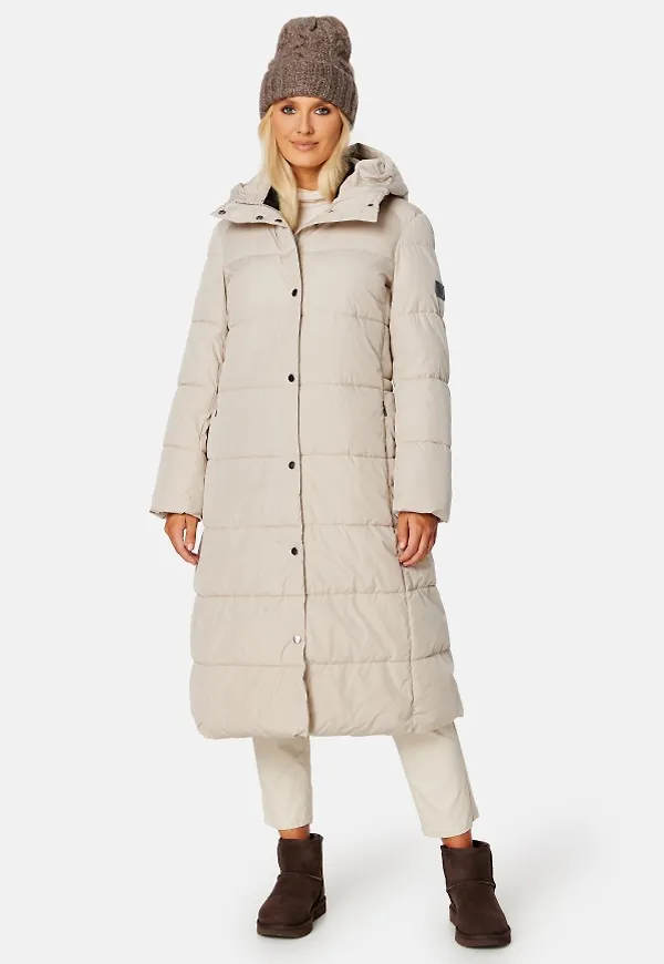 JOFAMA Savannah Long Puffer Coat Oyster 42