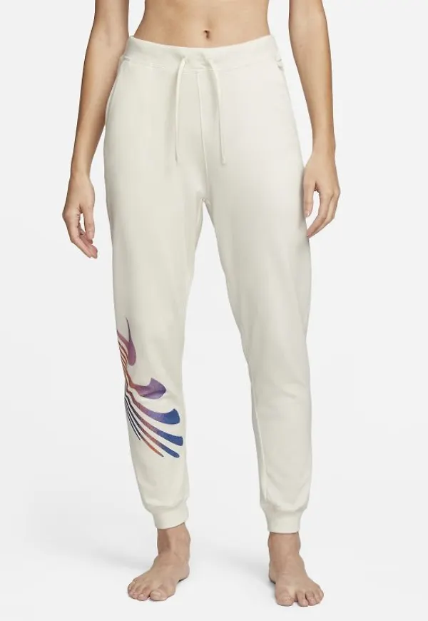 Joggingbyxor av fleece i 7/8-längd med hög midja Nike Yoga Luxe A.I.R. för kvinnor - Grå