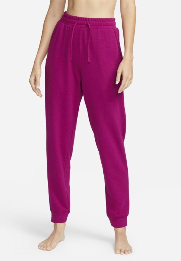 Joggingbyxor av fleece i 7/8-längd Nike Yoga Dri-FIT för kvinnor - Lila