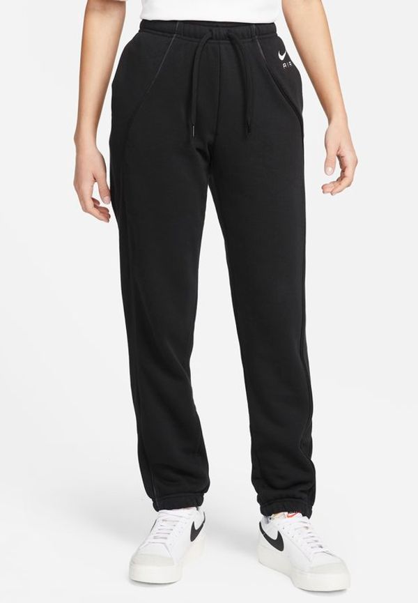 Joggingbyxor i fleece Nike Air med medelhög midja för kvinnor - Svart