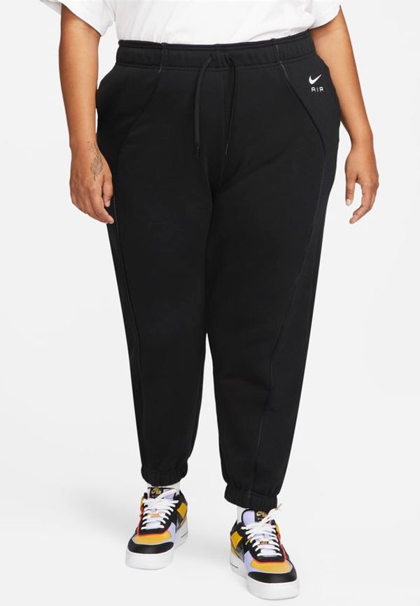 Joggingbyxor Nike Air i fleece med medelhög midja för kvinnor - Svart