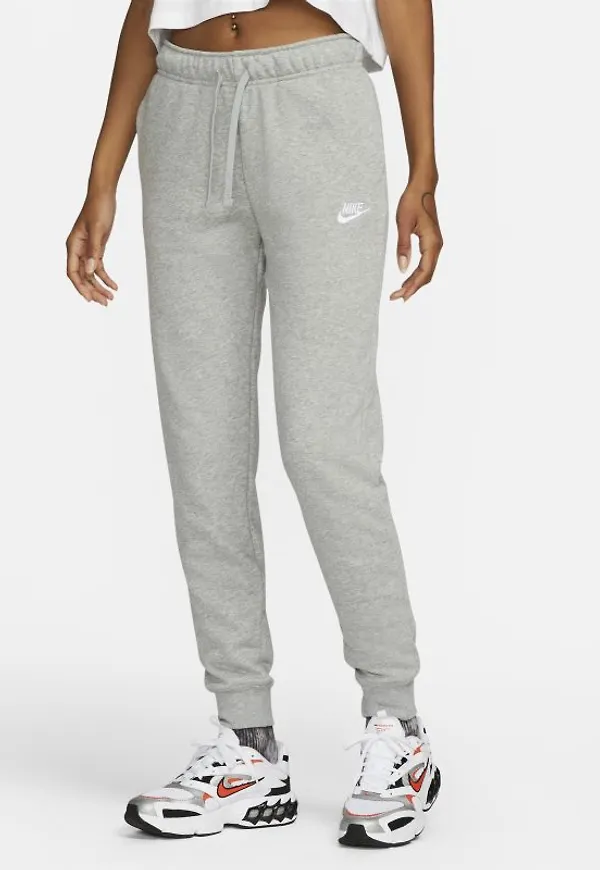 Joggingbyxor Nike Sportswear Club Fleece med mellanhög midja för kvinnor - Grå