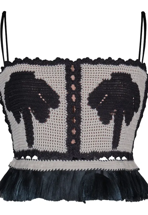 Johanna Ortiz Saguaro croptop - Svart
