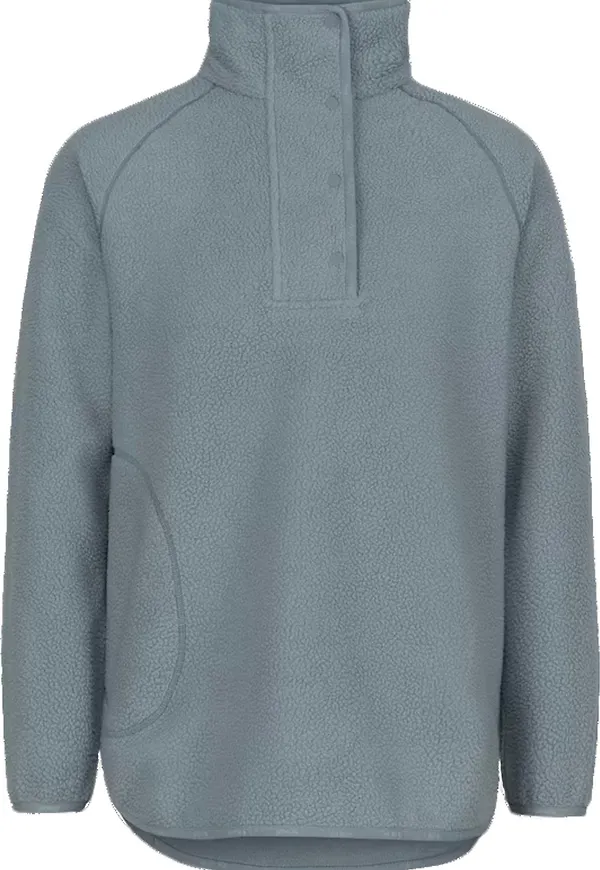 Johaug Women's Fusion Pile Oversized Henley Green/blue