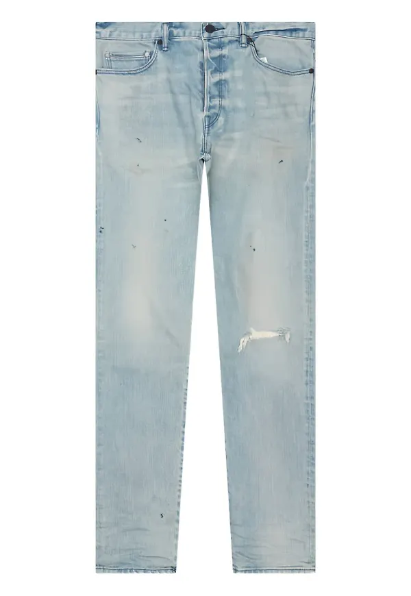 John Elliott distressed slim-fit jeans - Blå