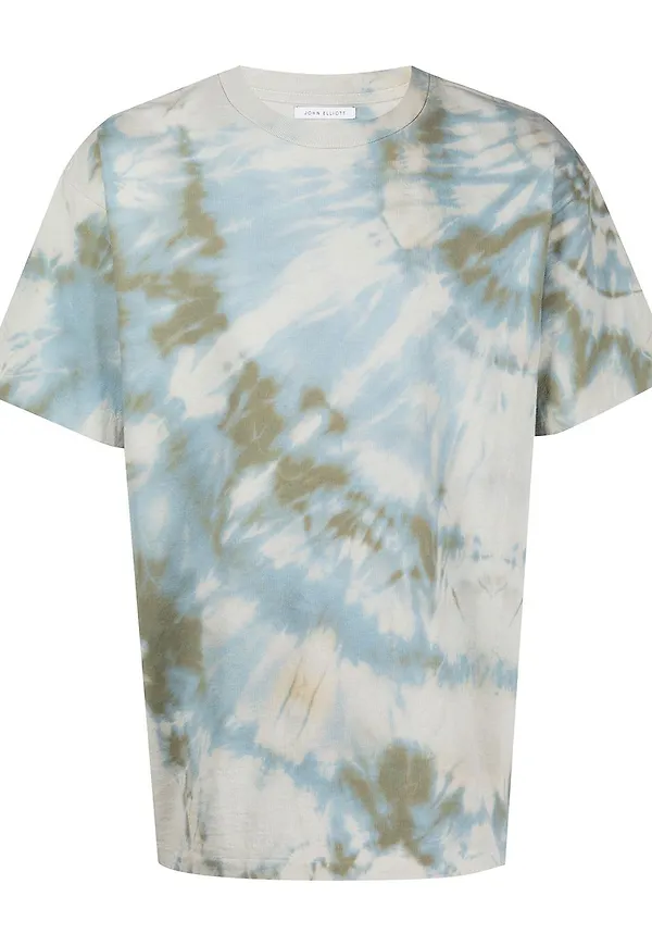 John Elliott University batikmönstrad t-shirt - Blå