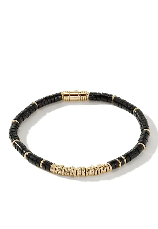 John Hardy armband i 14K gult guld - Svart