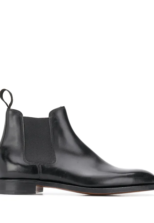 John Lobb Lawry stövlar med dragögla - Svart