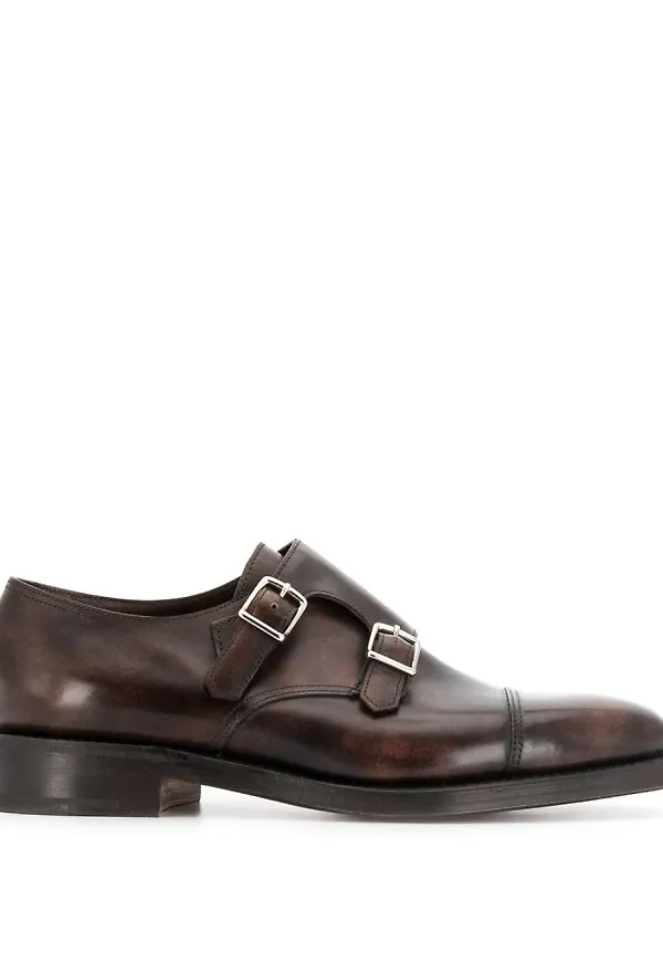 John Lobb munkskor med spänne - Brun