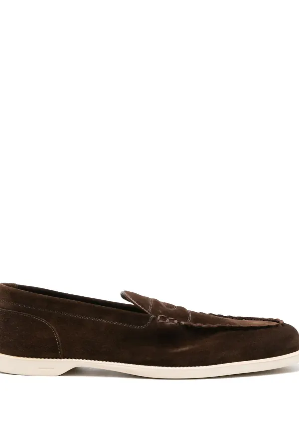 John Lobb Pace loafers i mocka - Brun