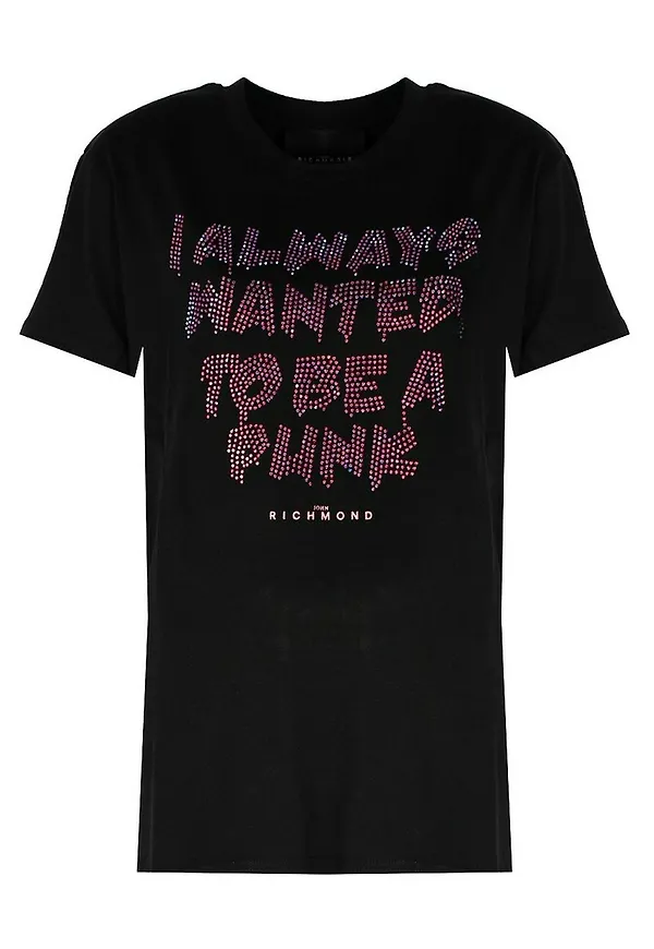 John Richmond - T-shirts - Svart - Dam - Storlek: S,M